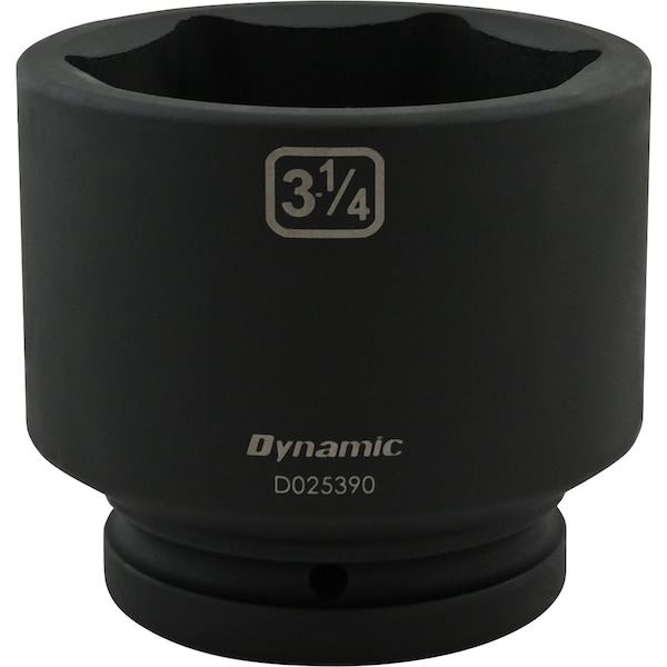 1" Drive Standard Socket, Black Phosphate, Tools 3-1/4" X 1" Drive, 6 Point Standard Length